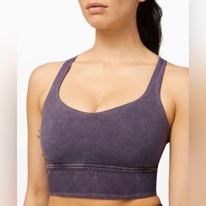 free to be LONG LINE ribbed bra * size 8 * snow wash midnight orchid